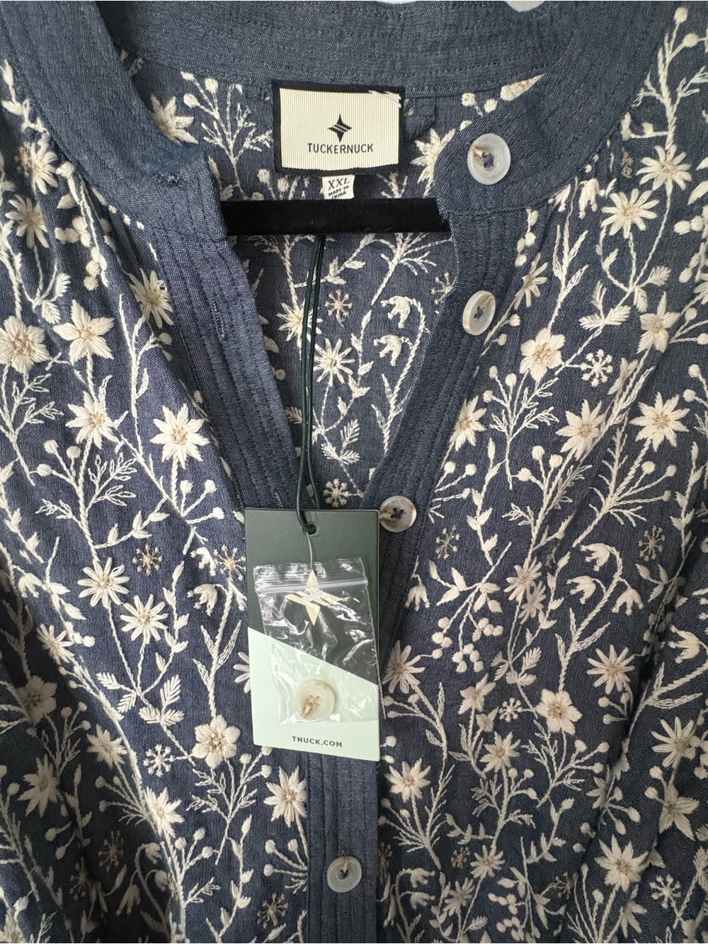 Tuckernuck Embroidered Chambray Wildflower Meadows Prescott Dress XXL - Picture 5 of 10